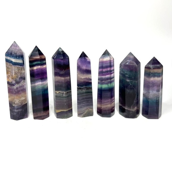 Fluorite, rainbow fluorite crystal tower, generator, point, gift for her, xmas - Picture 2 of 4